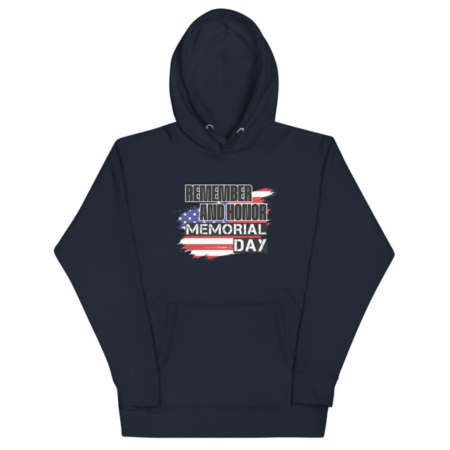 Remember and Honor Memorial Day Unisex Hoodie, second view