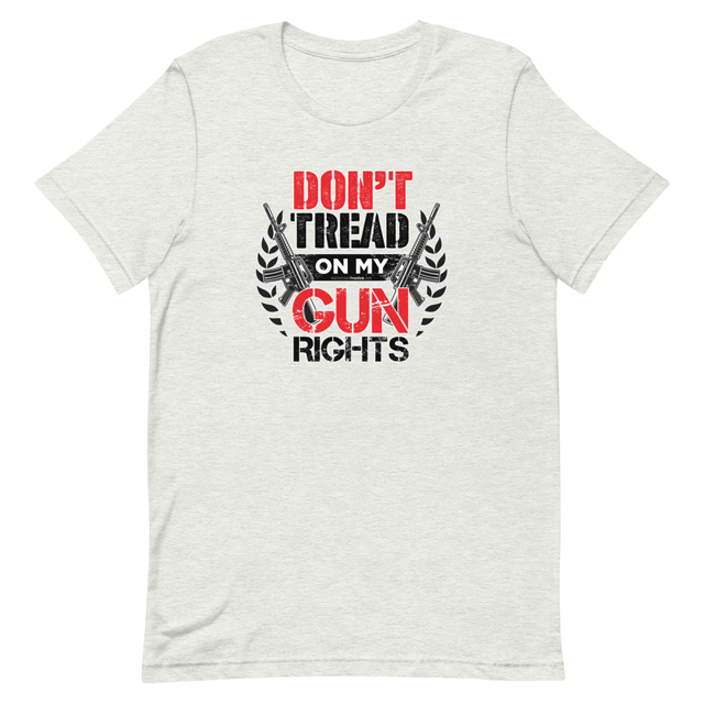 Don't Tread on my Gun Rights Short-sleeve unisex t-shirt in Ash, product mockup