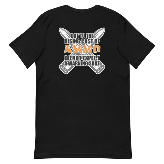 Rising Cost of Ammo Short-sleeve unisex t-shirt, second view
