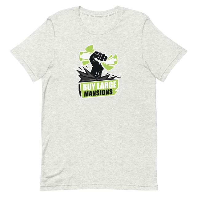 Buy Large Mansions Black Lives Matter Scandal t-shirt in ash, product mockup