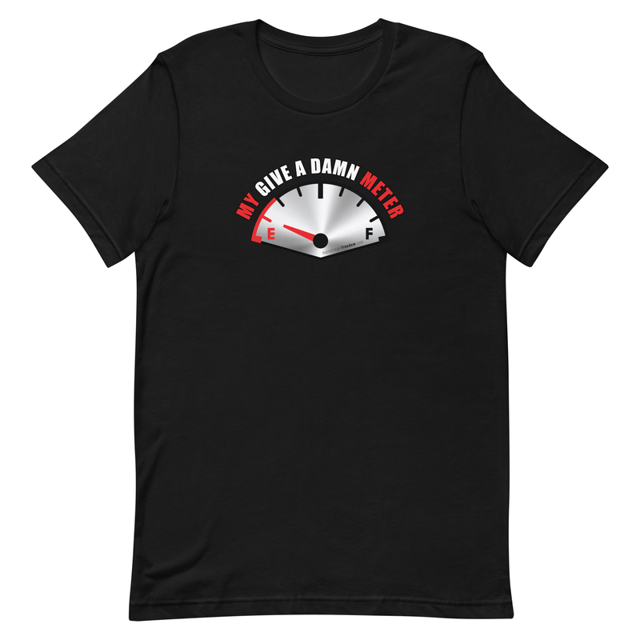 My Give A Damn Meter Short-sleeve unisex t-shirt, second view