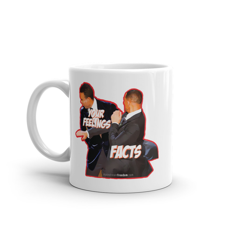 Facts vs Feelings, Will smith smacks Chris Rock White glossy mug