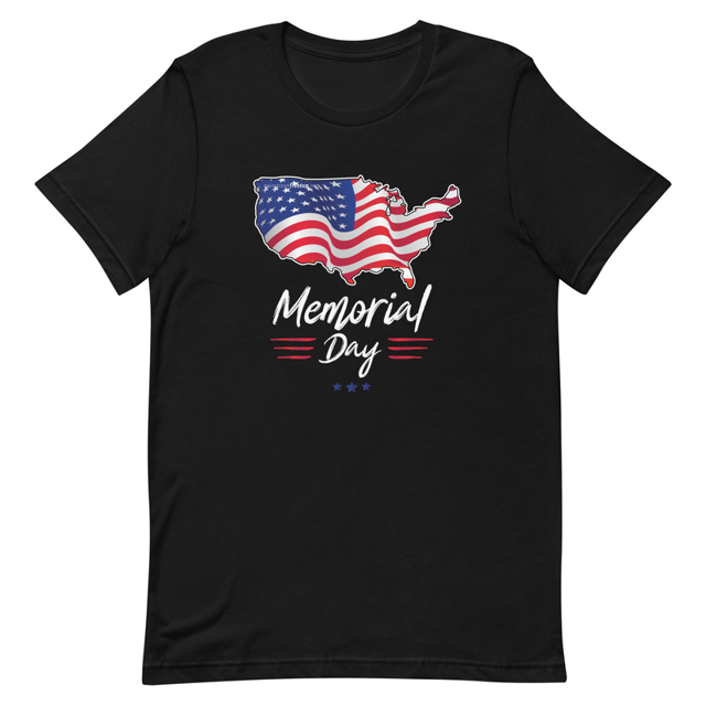 Memorial Day American Flag Short-sleeve unisex t-shirt, second view