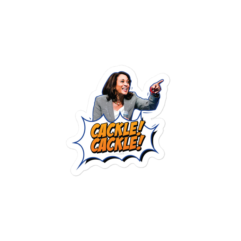 Kamala Harris Cackle Cackle Bubble-free stickers
