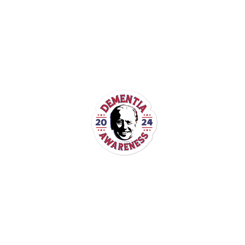 Dementia Awareness Joe Biden Bubble-free stickers