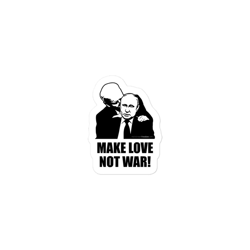 Make Love Not War Joe Biden Bubble-free stickers