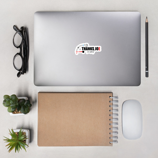 Thanks for Nothing Joe sticker, product mockup