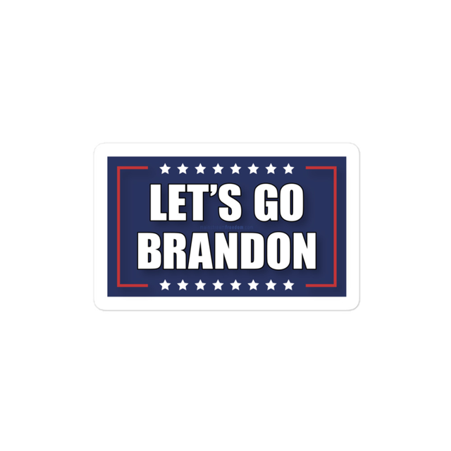 Let's Go Brandon sticker, product mockup