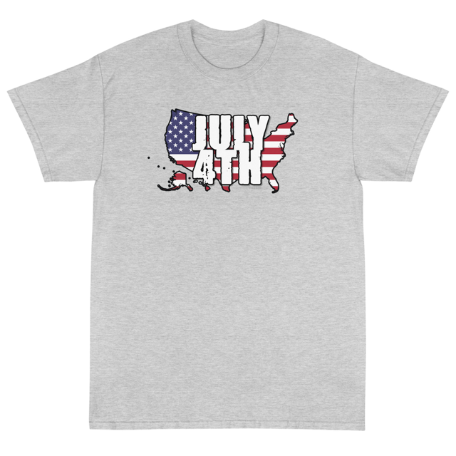 July 4th t-shirt in Ash, product mockup