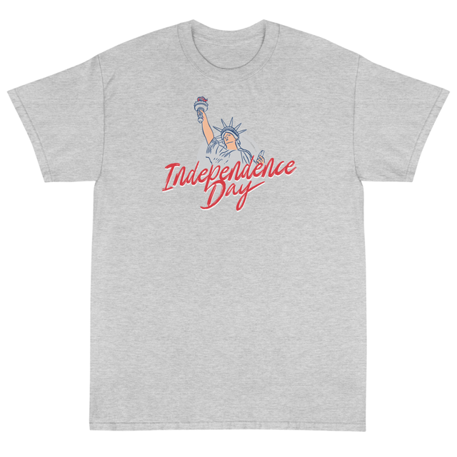 Independence Day t-shirt in Ash, product mockup