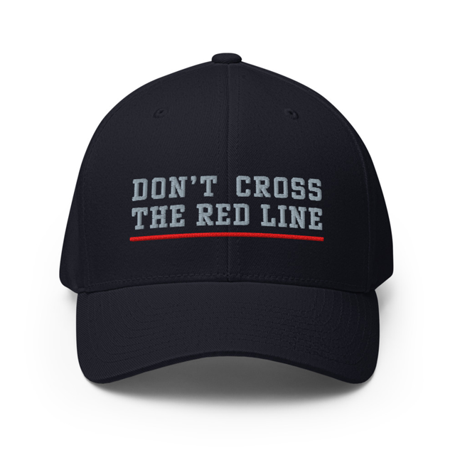 Don't Cross The Red Line Structured Twill Cap, second view