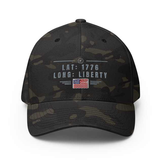 Lat: 1776 Long: Liberty Structured Twill Cap, second view