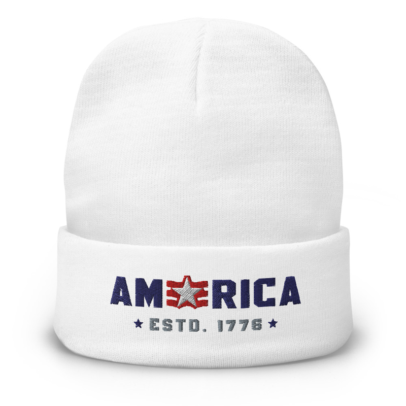 America Estd. 1776 Embroidered Beanie