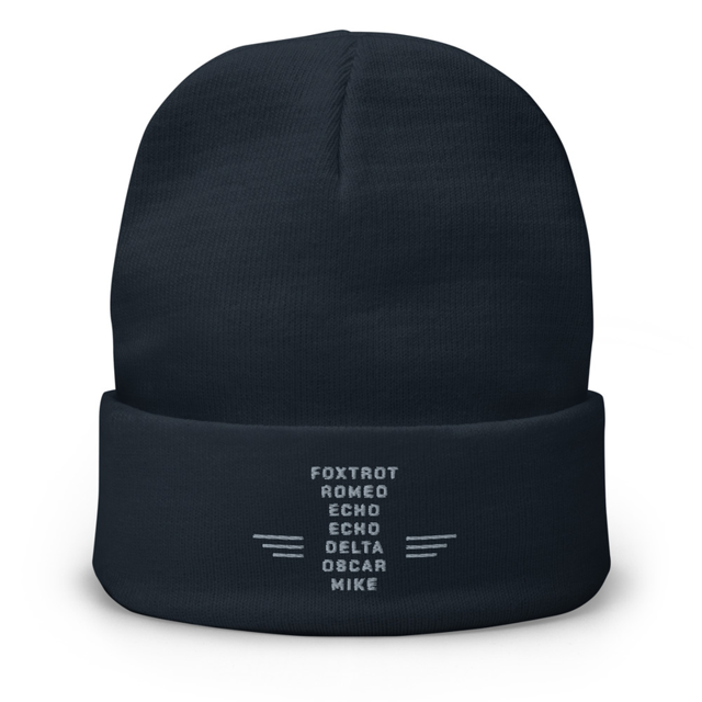 F.R.E.E.D.O.M. Embroidered Beanie, second view