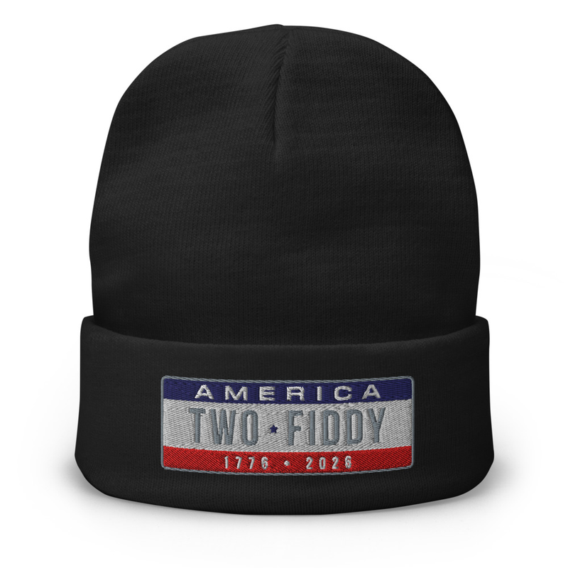 Plate America Two Fiddy Embroidered Beanie