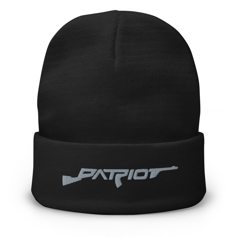 Patriot Rifle Gun Embroidered Beanie