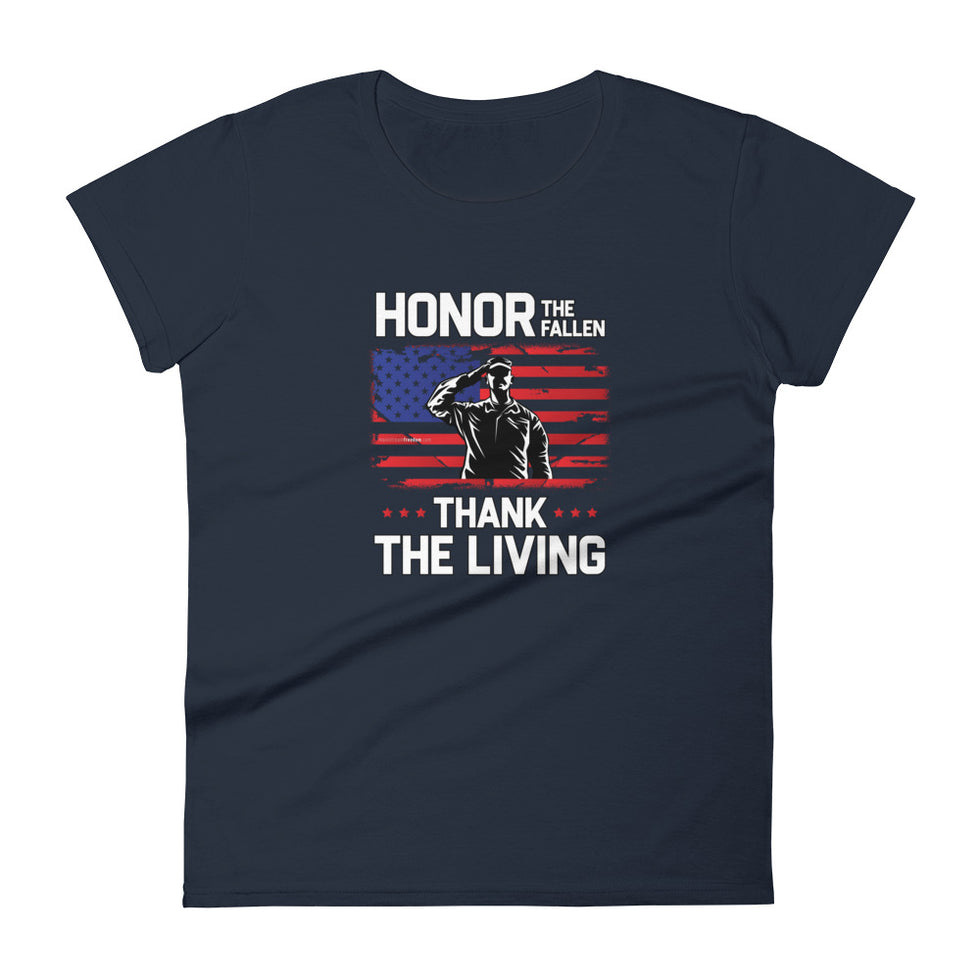 Honor The Fallen Thank The Living Memorial Day Women's short sleeve t-shirt